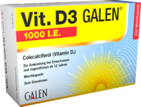 VIT. D3 GALEN 1000 I.E. Weichkapseln
